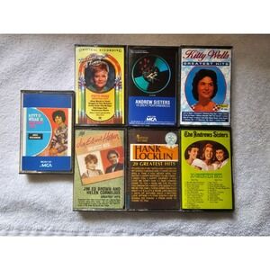 Vintage Country Music Cassette Tapes Lot Patti Page Kitty Wells Andrews‎